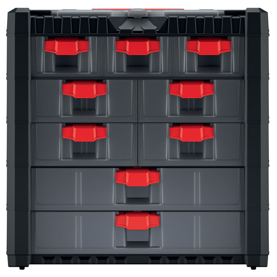 Organizator sertare pentru unelte, 41x40x20cm, Multicase Cargo50, KMC501, rosu-negru