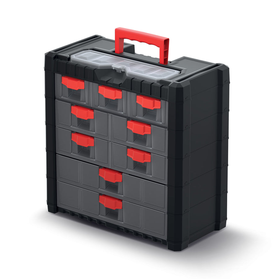 Organizator sertare pentru unelte, 41x40x20cm, Multicase Cargo50, KMC501, rosu-negru