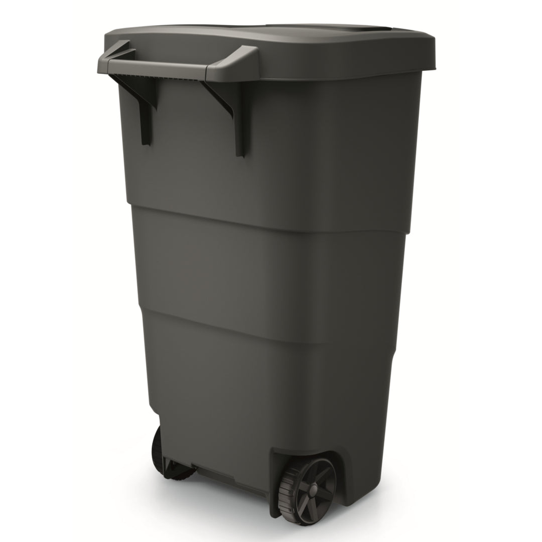 Cos de gunoi Wheeler Prosperplast, 110 L, cu roti, negru