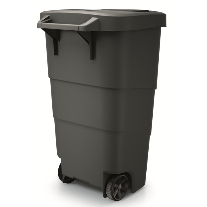 Cos de gunoi Wheeler Prosperplast, 110 L, cu roti, negru