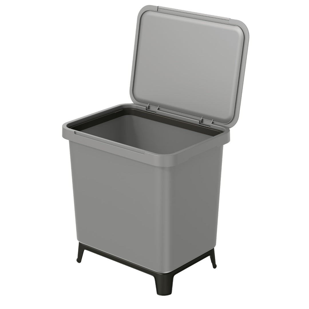 Cos de gunoi pentru colectare selectiva Systema, smooth gray, 29L
