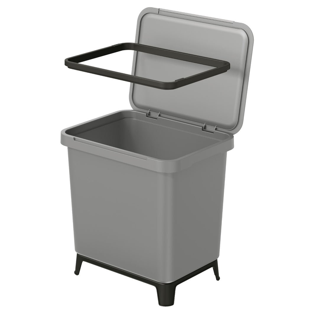 Cos de gunoi pentru colectare selectiva Systema, smooth gray, 29L
