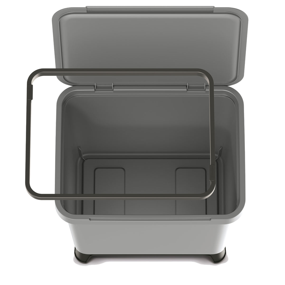 Cos de gunoi pentru colectare selectiva Systema, smooth gray, 29L