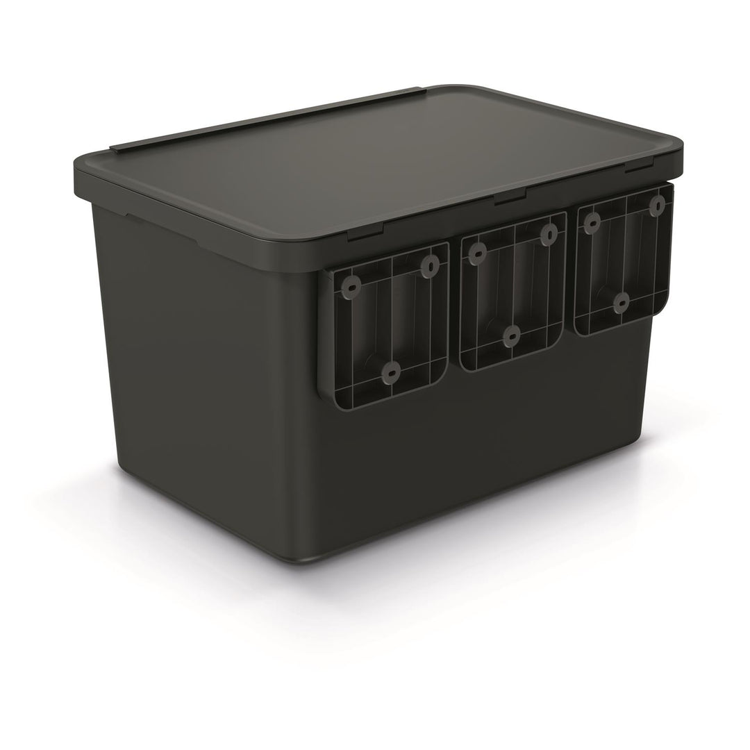 Cos de gunoi pentru colectare selectiva Keden SYSTEMA, 4x10 L, negru