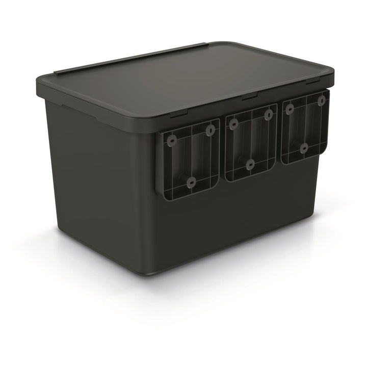Cos de gunoi pentru colectare selectiva Keden SYSTEMA, 4x10 L, negru