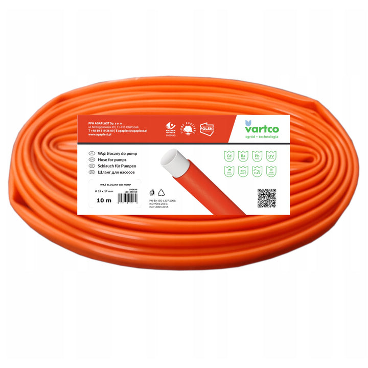 Furtun de refulare pentru pompele VARTCO, 10 m, diametru exterior 32 mm