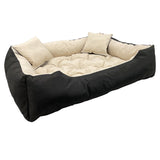 Pat pentru caini si pisici ECCO, negru - bej, marime XS, interior 40x30 cm, exterior 55x45 cm