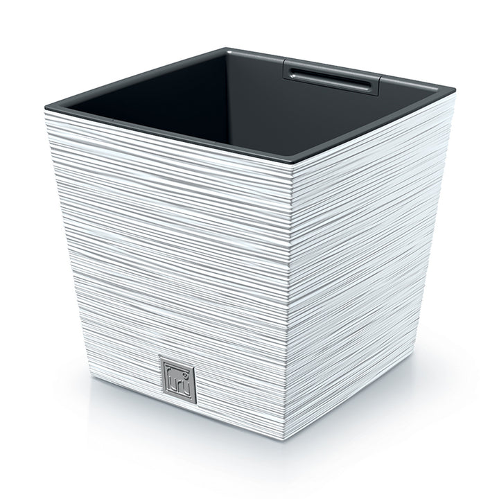 Ghiveci decorativ Prosperplast Furu Square Low, DFS300-S449, alb