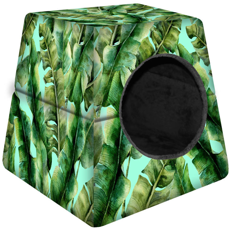 Casuta pentru caini sau pisici Bertoni Ibiza Day L, 55 x 55 cm, verde