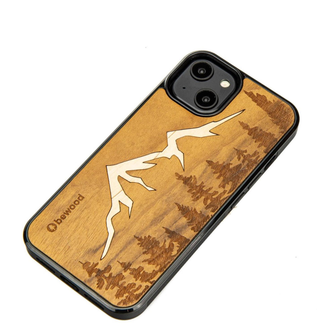 Husa telefon Bewood, din lemn, pentru iPhone14, Mountain