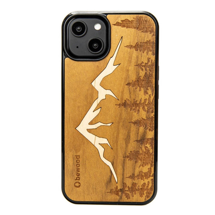 Husa telefon Bewood, din lemn, pentru iPhone14, Mountain