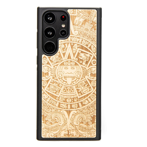 Husa telefon Bewood, din lemn, compatibila cu Samsung Galaxy S23 Ultra, Calendar aztec