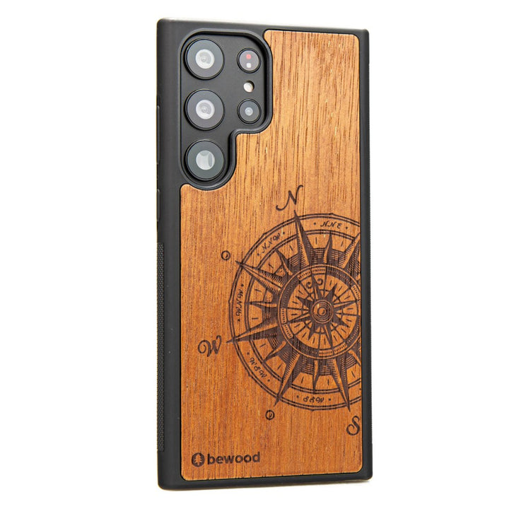 Husa telefon Bewood, din lemn, compatibila cu Samsung Galaxy S23 Ultra, Traveler