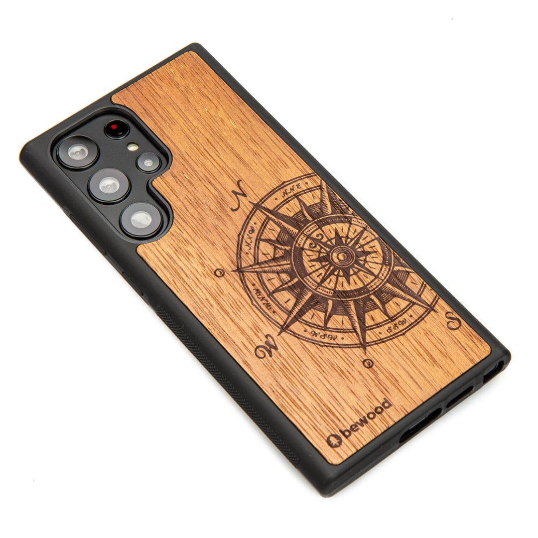 Husa telefon Bewood, din lemn, compatibila cu Samsung Galaxy S23 Ultra, Traveler