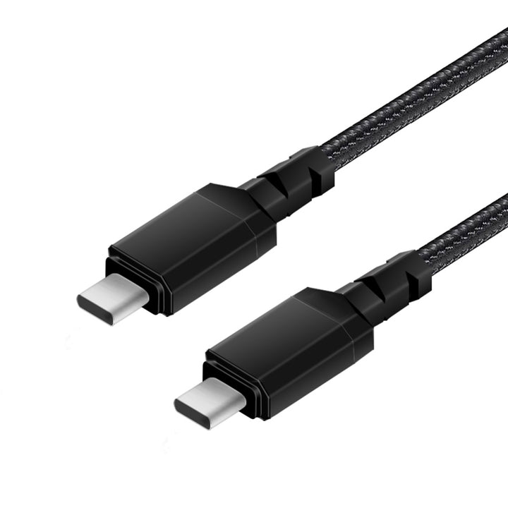 Cablu 2 x USB-C 15W, Maclean, suportă QC 3.0, transfer de date, 3A, negru, lungime 1m, MCE493