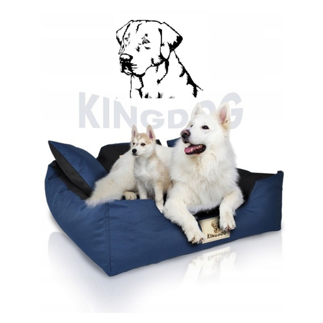 Pat pentru caini si pisici KingDog, 130 x 105 cm, gri inchis