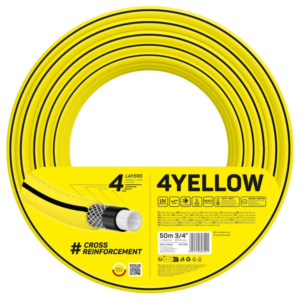 Furtun de grădină Cellfast 4Yellow, 4 straturi, 3/4", 50 m, galben
