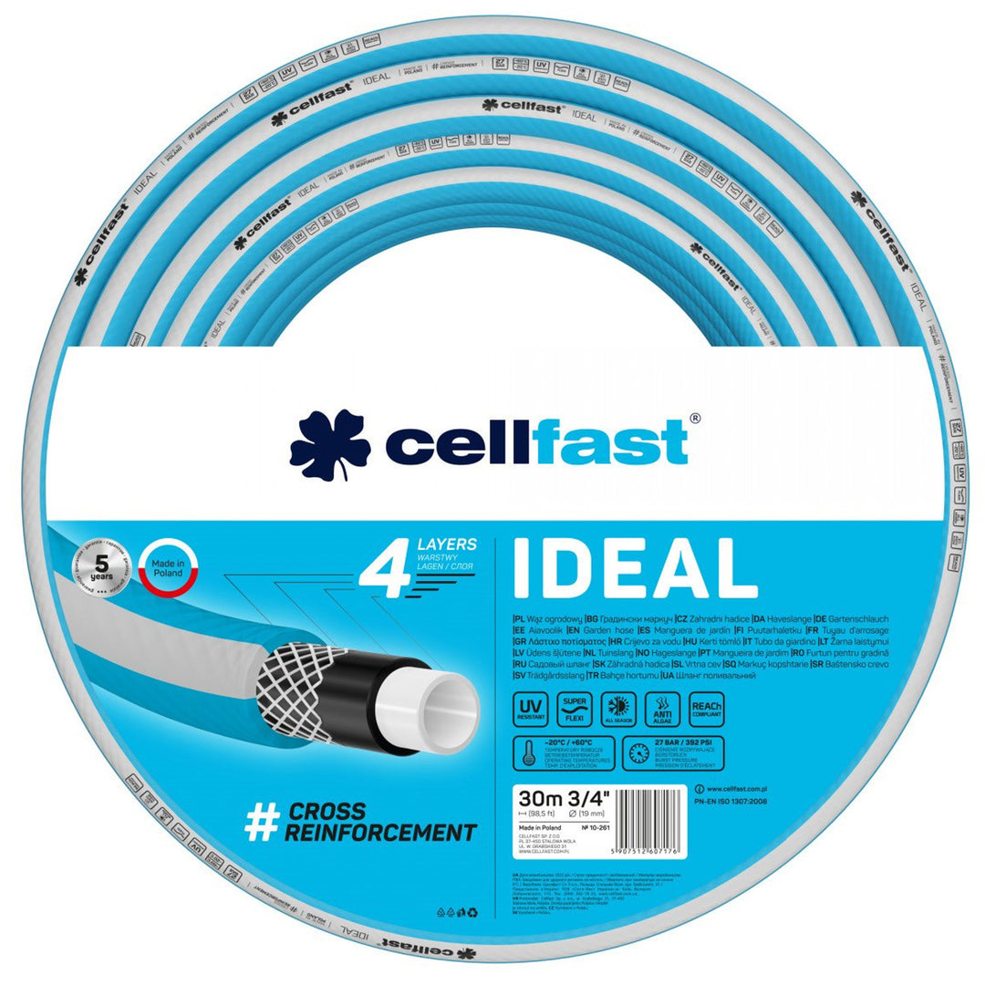 Furtun de gradină IDEAL, 4 straturi, 3/4", 30m, albastru