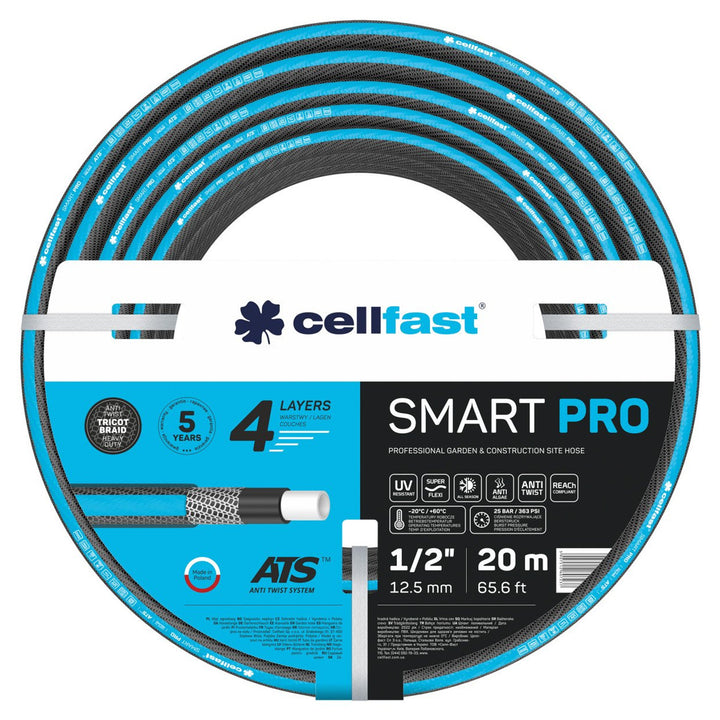 Furtun de gradină Smart Pro ATS, 4 straturi, 1/2", 20m