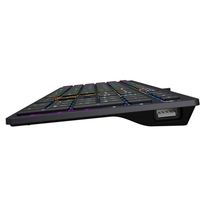 Tastatura gaming Qwerty, A4Tech FSTYLER FX60H, iluminare LED, negru