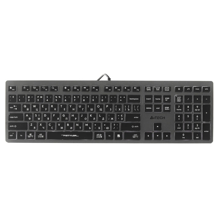 Tastatura gaming Qwerty, A4TKLA47125, white backlit