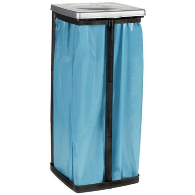 Suport pentru sac de gunoi Keeeper, inaltime reglabila, negru - gri, 120 L