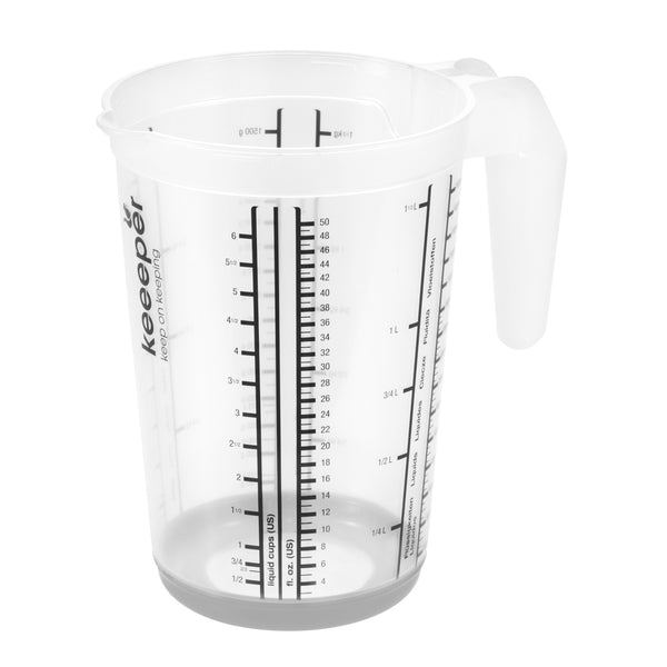 Cana gradata Massimo Keeeper, 13.5 x 19 cm, 1200 ml, alb-gri
