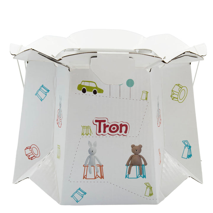 Vasin de unică folosință pentru copii Tron, alb, până la 30 kg, set de 10 bucăți