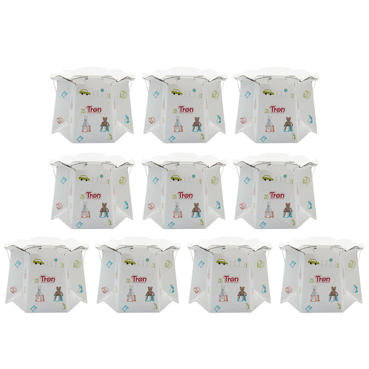 Vasin de unică folosință pentru copii Tron, alb, până la 30 kg, set de 10 bucăți