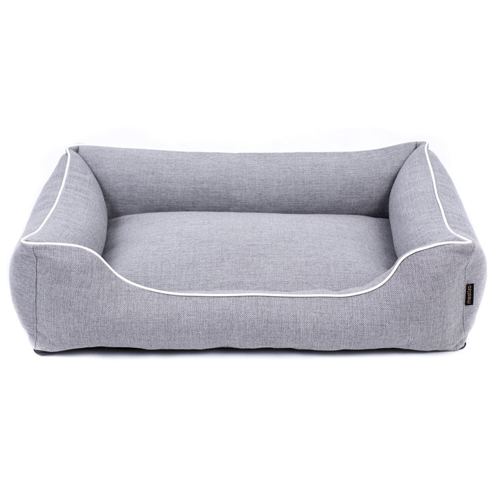 Pat pentru caini Sofa Mallorca Comfort, 65 x 50 cm, gri deschis - alb