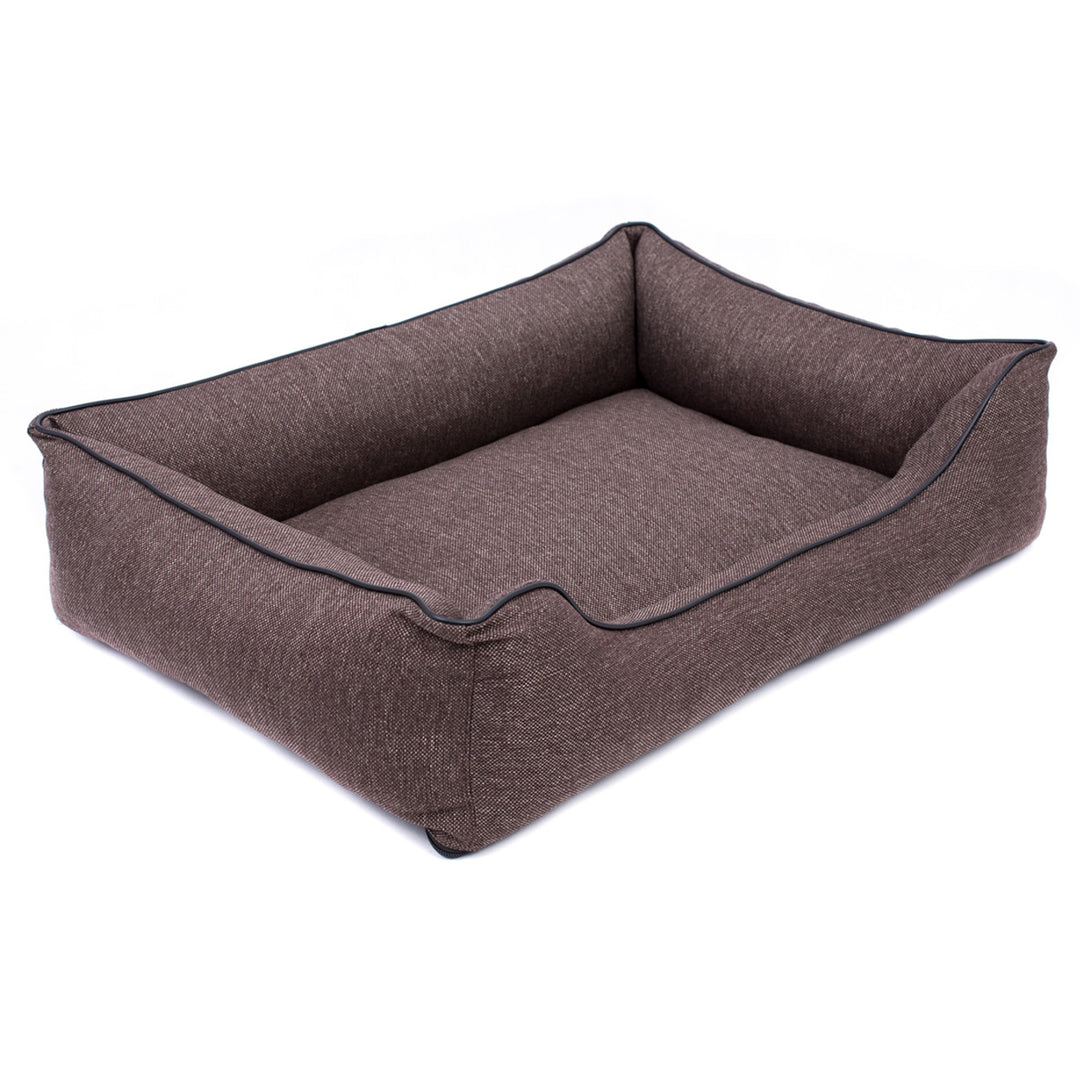 Pat pentru caini Sofa Mallorca Comfort, 65 x 50 cm, maro - negru