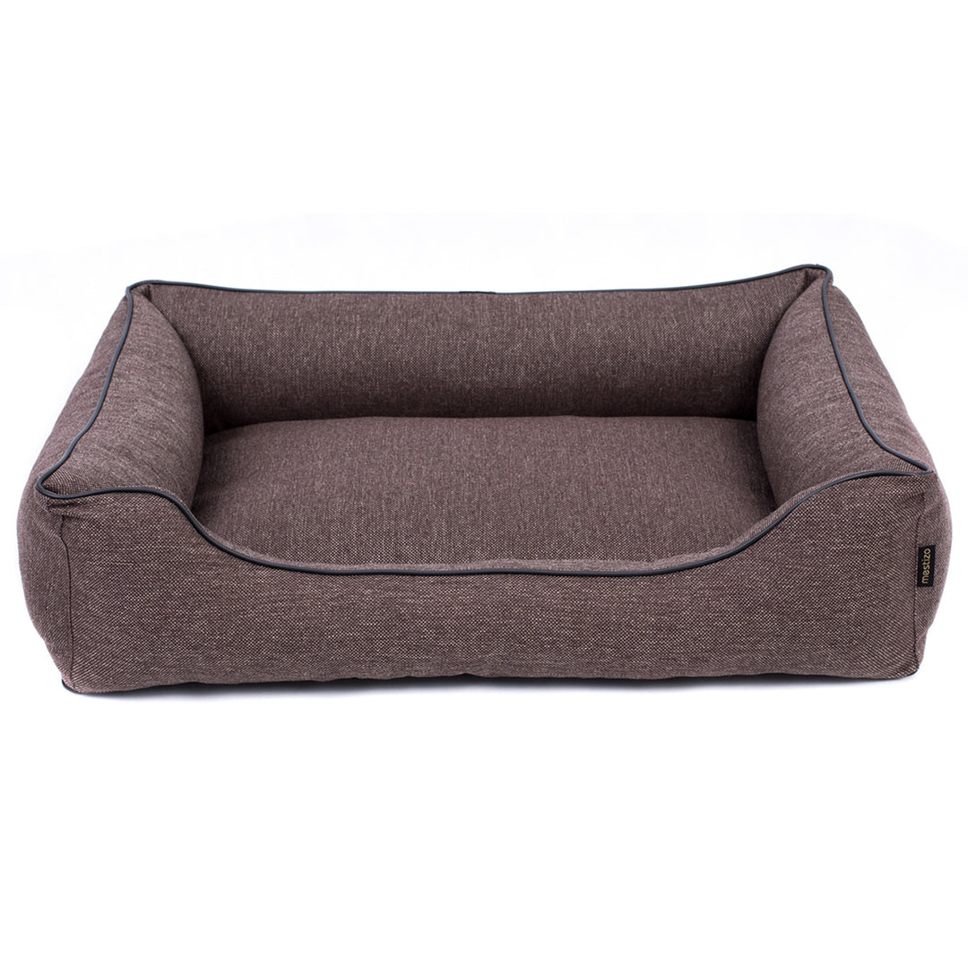 Pat pentru caini Sofa Mallorca Comfort, 65 x 50 cm, maro - negru