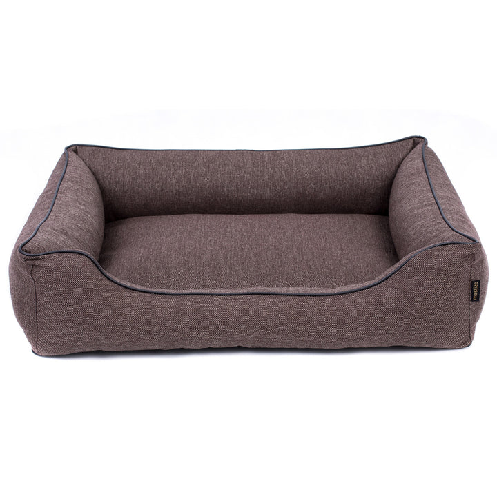 Pat pentru caini Sofa Mallorca Comfort, 65 x 50 cm, maro - negru