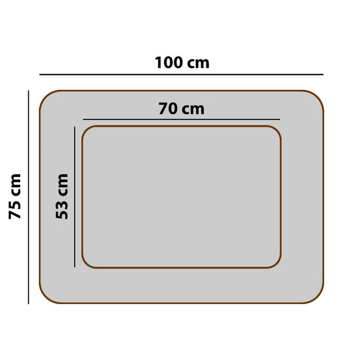 Pat pentru caini Valencia Orthopedic, 100 x 75 cm, negru