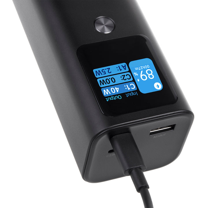 Baterie externa MCE335, 24600mAh, 140 W, negru, 2 x USB Type-C, incarcare rapida