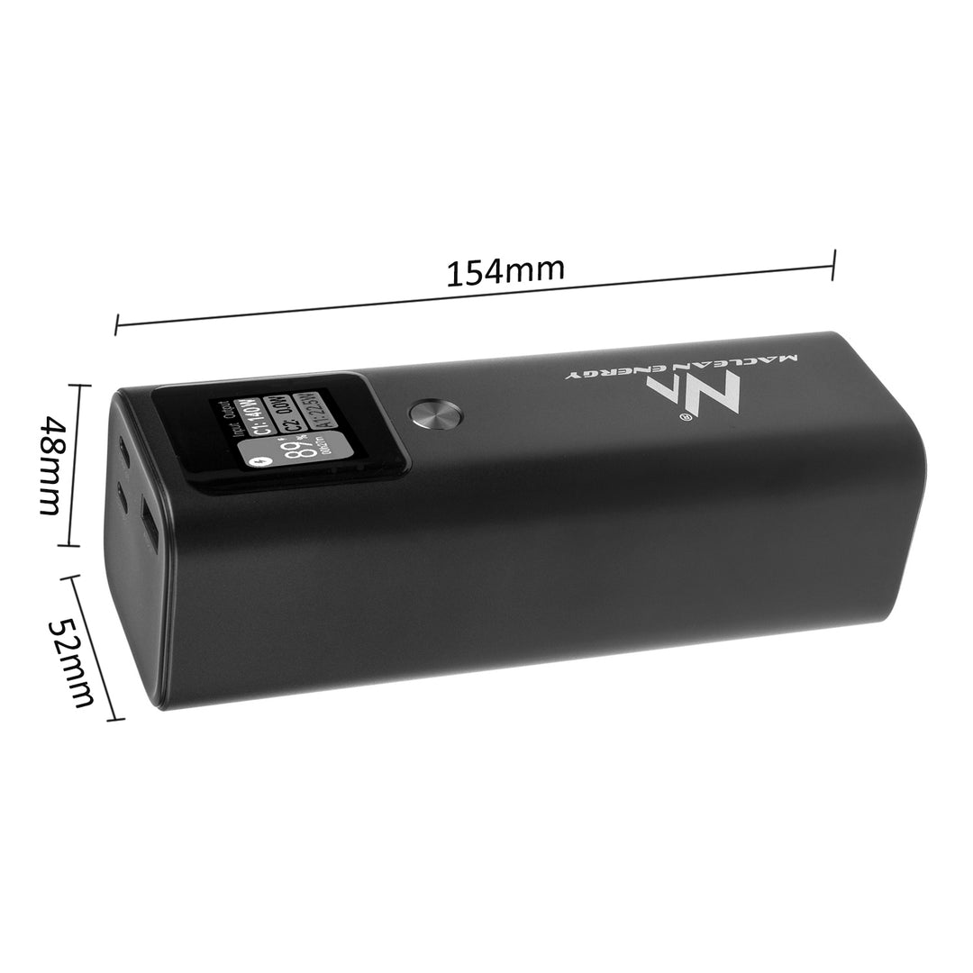 Baterie externa MCE335, 24600mAh, 140 W, negru, 2 x USB Type-C, incarcare rapida