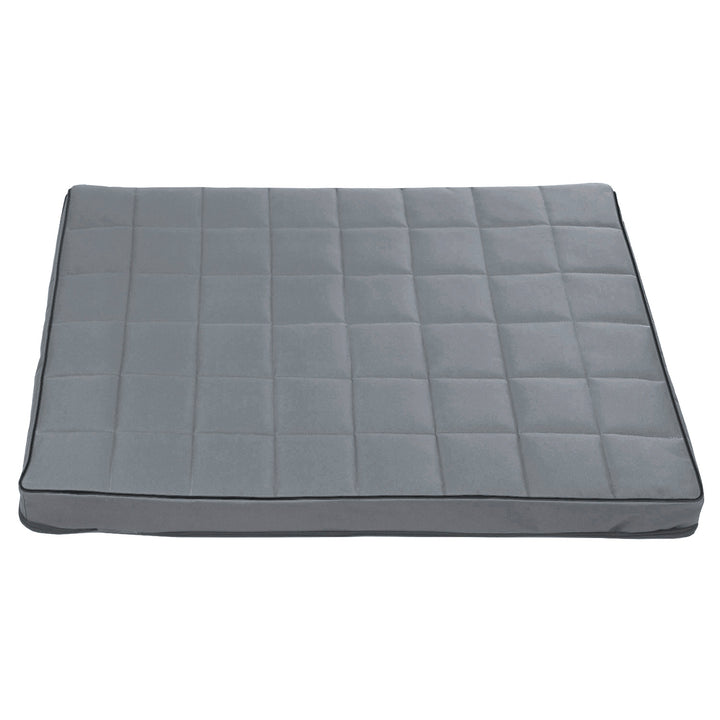 Saltea pentru caini si pisici Vigo Checked, 80 x 60 x 5 cm, gri deschis - negru