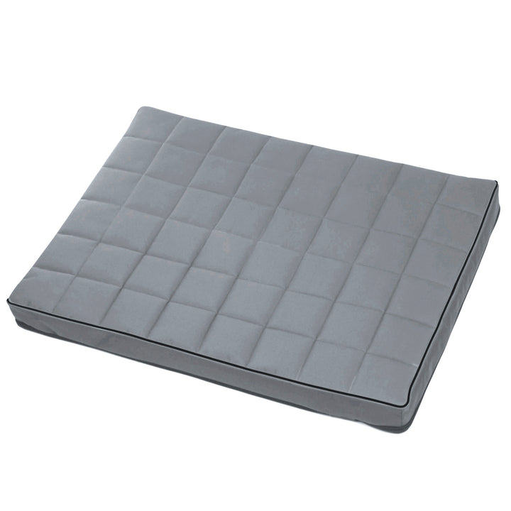 Saltea pentru caini si pisici Vigo Checked, 80 x 60 x 5 cm, gri deschis - negru