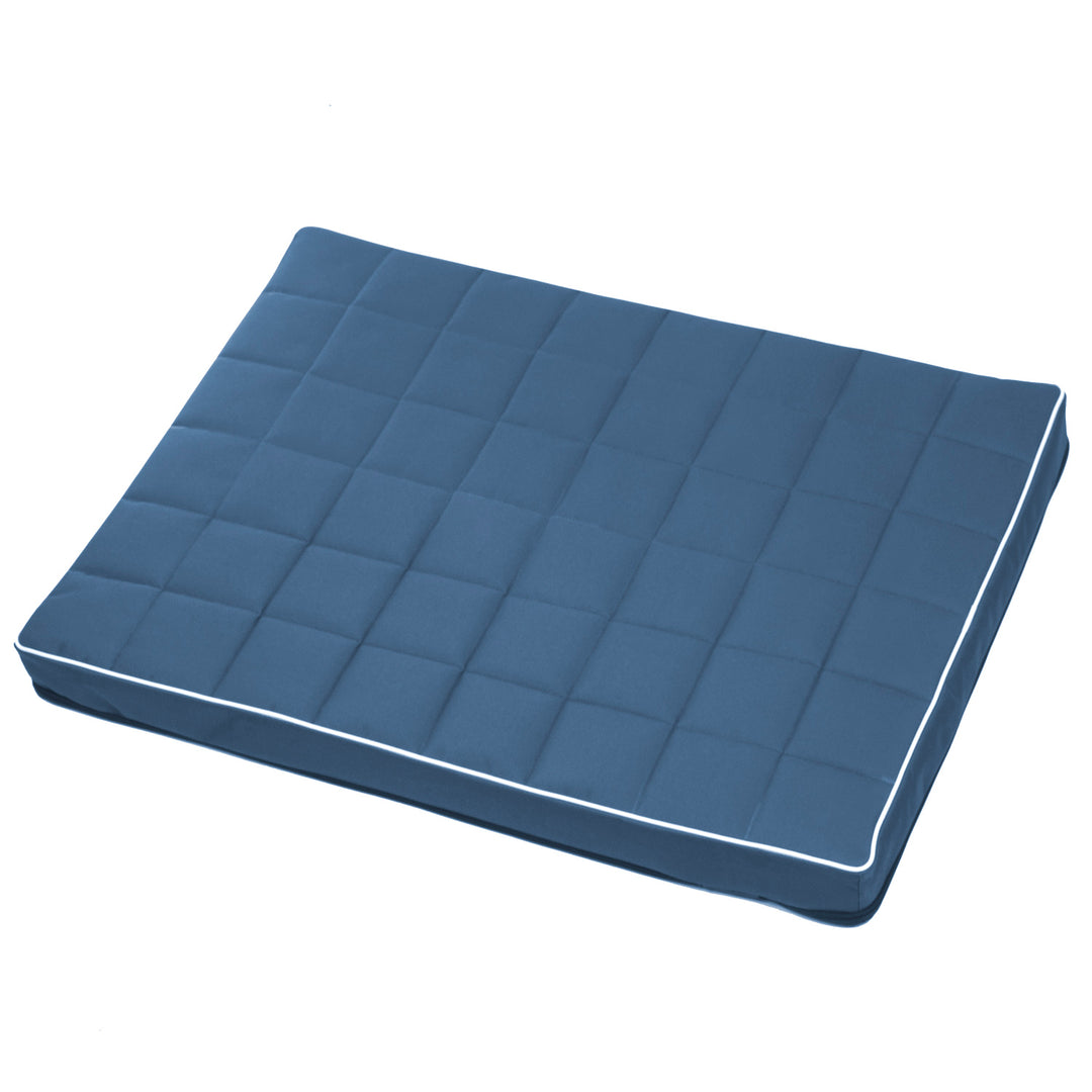 Saltea pentru caini si pisici Vigo Checked, 80 x 60 x 5 cm, albastru - alb