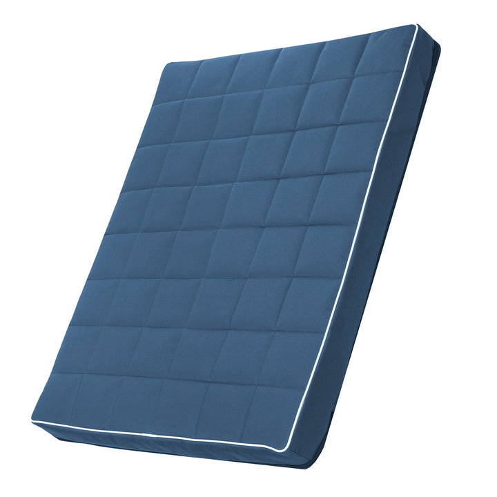Saltea pentru caini si pisici Vigo Checked, 80 x 60 x 5 cm, albastru - alb