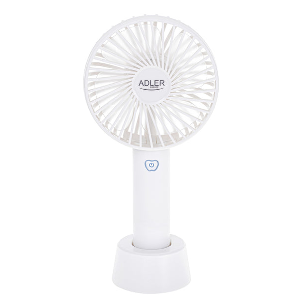 Mini ventilator, Adler, Portabil, 9 cm 3,5” USB, alb