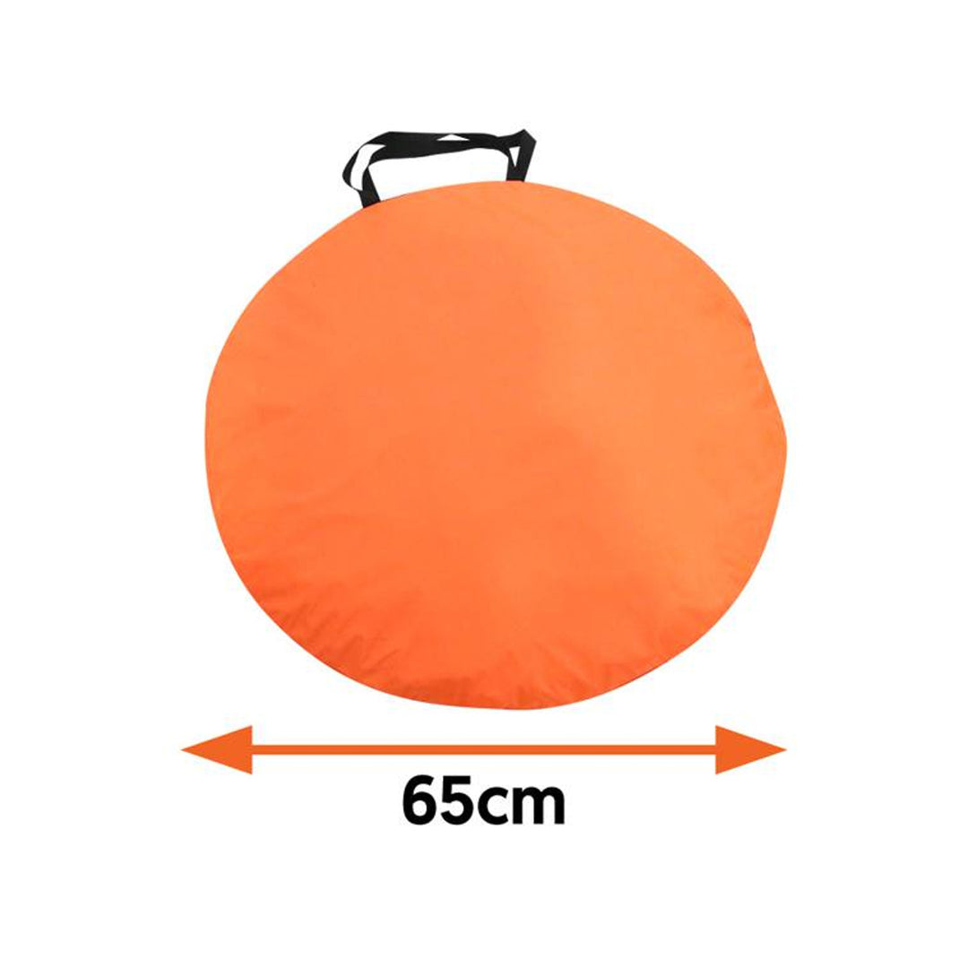 Cort de plaja copii, pop-up Junior, impermeabil, portocaliu, 145x100x88 cm
