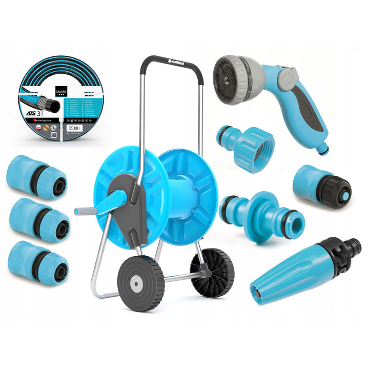 Set de grădină Cellfast, furtun Smart ATS 1/2''' Smart ATS 50 m, cărucior Aluplus 1/2''' 60 m