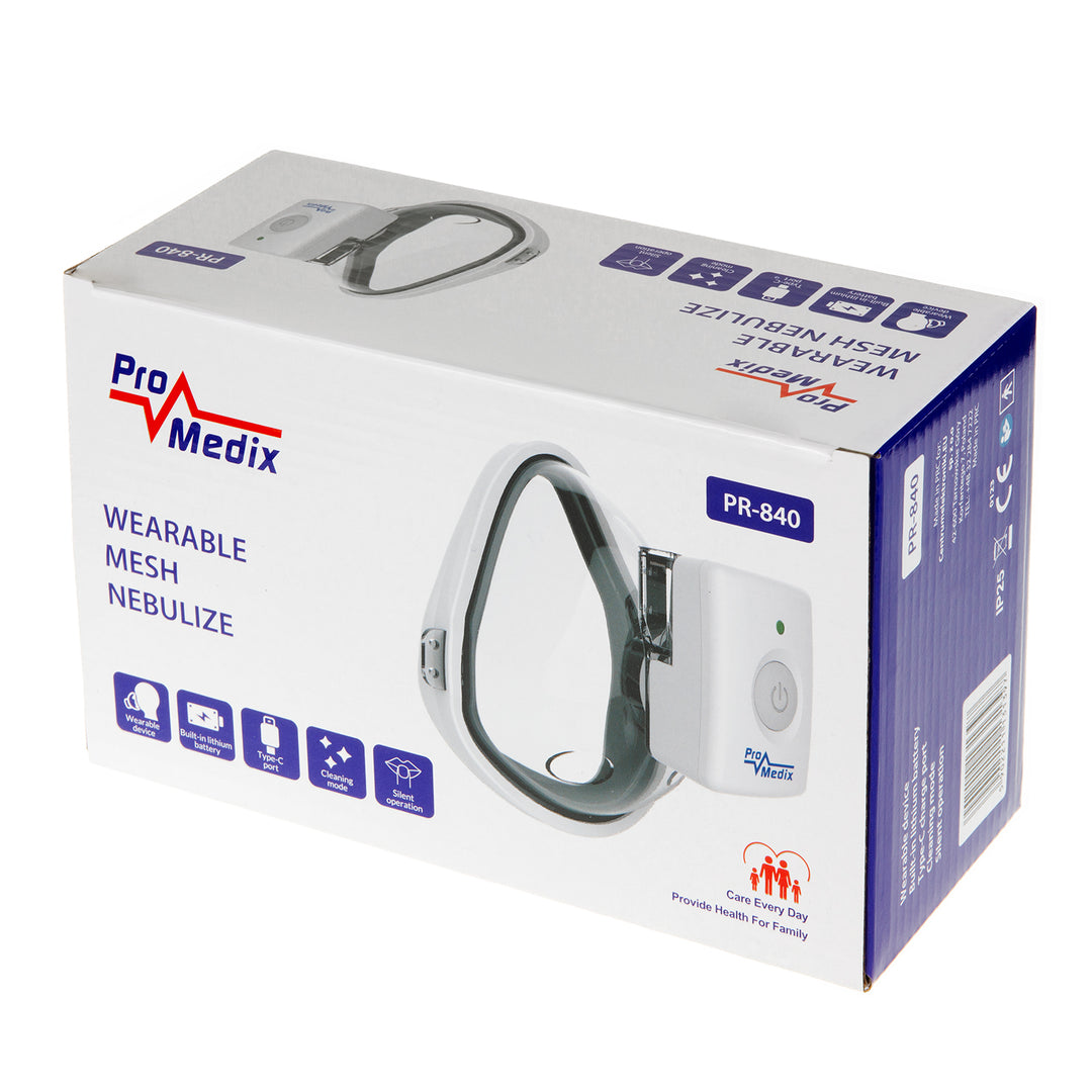 Promedix inhalator nebulizator portabil / de mână fără fir, kit, măști, PR-840