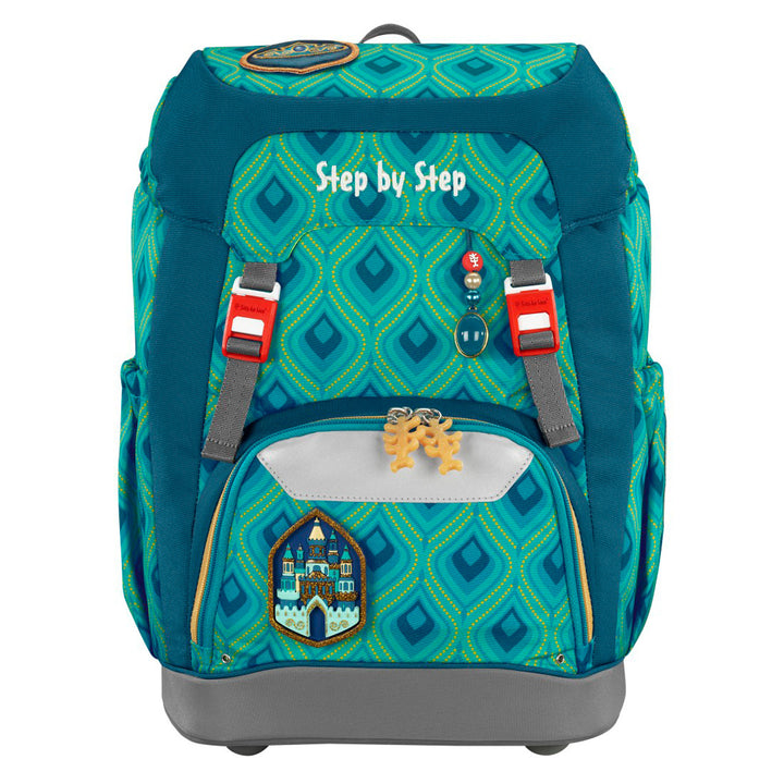 Set ghiozdan cu 4 accesorii Step by Step Magic Castle, 28 x 41 x 20 cm, 22 L, verde