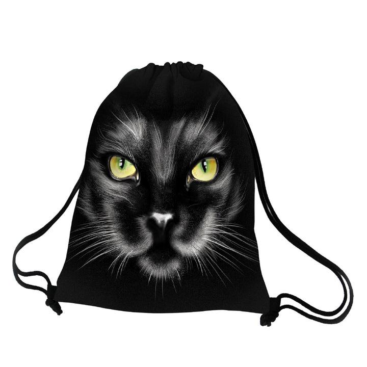 Sac de umar Bertoni Black Cat, 35 x 42 x 1 cm, negru