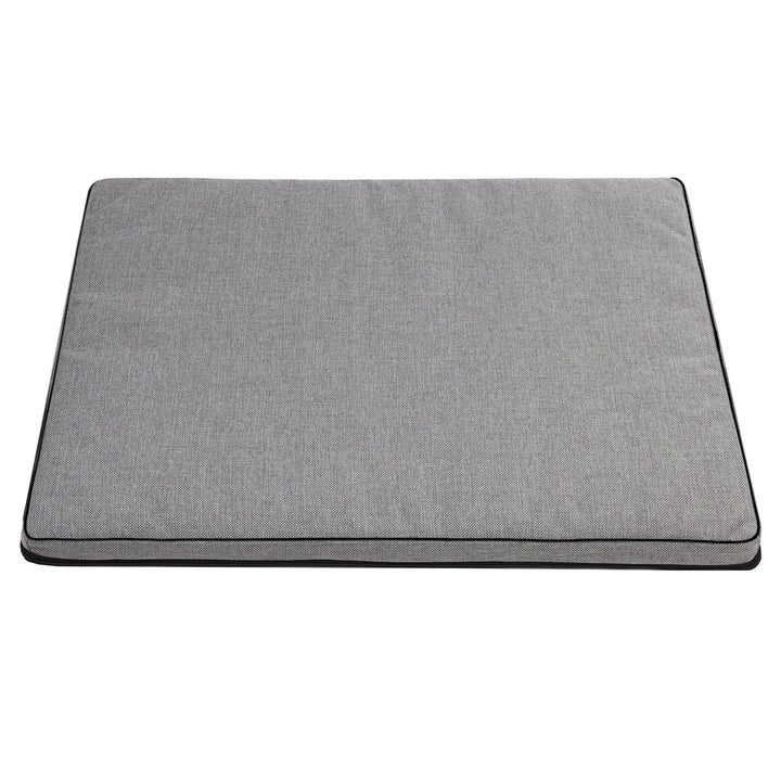 Pat pentru caini Mestizo Leon Standard, 80 x 60 x 5 cm, gri deschis- negru