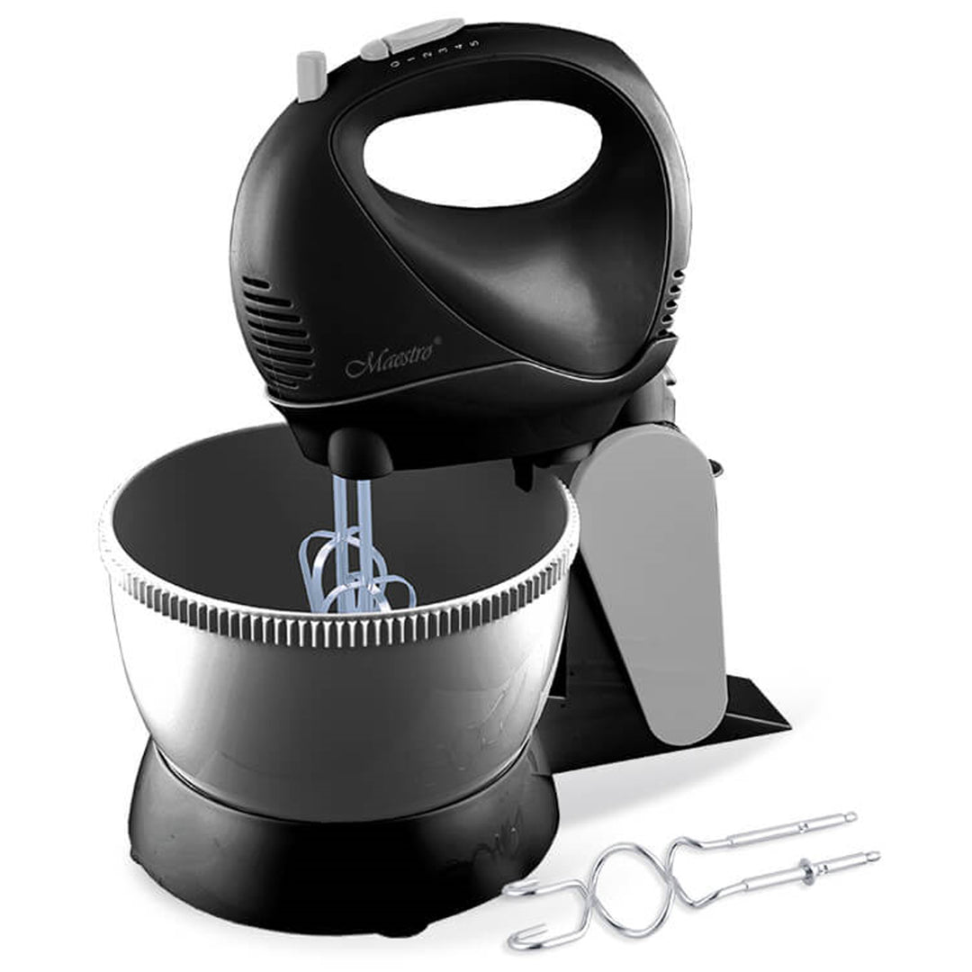 Mixer cu bol Maestro MR-550, 600W, negru, functie Turbo
