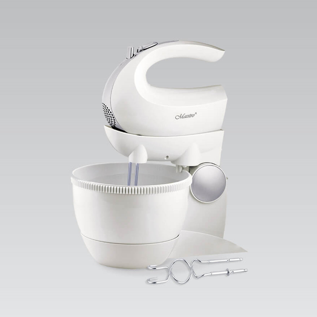 Mixer cu bol Maestro MR-556, 600W, alb, functie Turbo