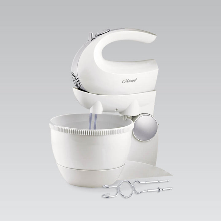 Mixer cu bol Maestro MR-556, 600W, alb, functie Turbo